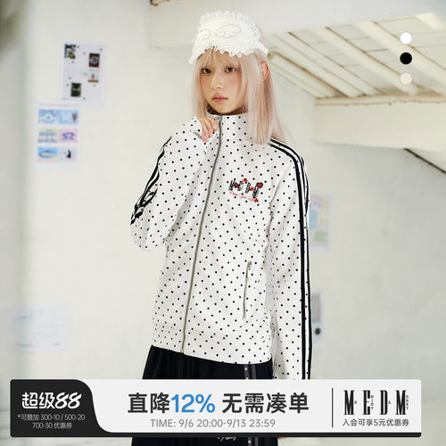 MEDM波点满印女版拉链卫衣潮牌