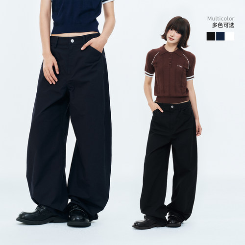 MEDM薄款宽松直筒休闲长裤男女