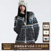 MEDM新年提花logo休闲保暖毛衣秋冬潮流小众设计感男女同款 针织衫