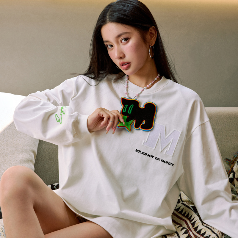 MEDMm小猫牙刷绣魔术贴长袖