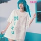 短袖 T恤情侣款 夏季 MEDMx初音未来电子歌手代码 潮牌宽松休闲五分袖