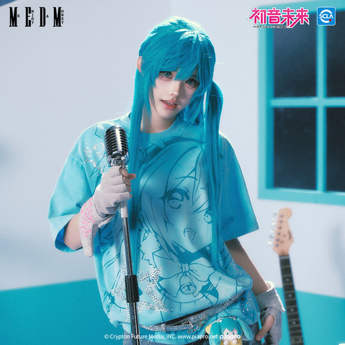 MEDM初音未来水洗短袖T恤情侣