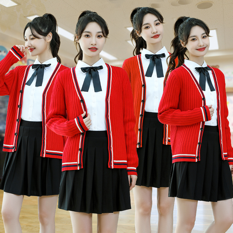 幼儿园毛衣套装园服教师工作服