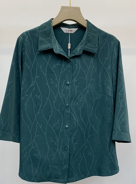 秋之歌Q34011奶奶装中老年人衬衫妈妈七分袖老人夏薄款外套老太太