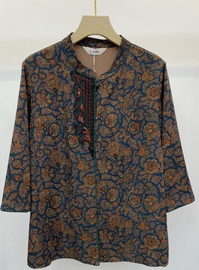 Q34004中老年夏装女衬衫奶奶高贵唐装老太太老人衣服婚礼婚秋之歌