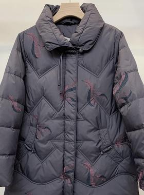 Q94014人羽绒服女妈妈冬装短款老太太棉袄奶奶装棉服秋冬棉秋之歌