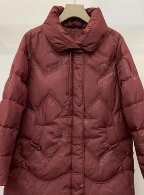 Q94014妈妈2025冬季羽绒服新款中老年人奶奶冬装羽绒外套女秋之歌