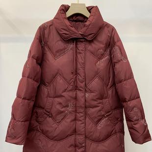 Q94014妈妈2025冬季羽绒服新款中老年人奶奶冬装羽绒外套女秋之歌
