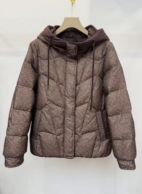 加厚丝瑞sr-087中老年妈妈连帽面包羽绒服奶奶羽绒外套福太太衣服