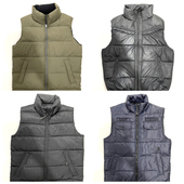 vintage古着日系复古冬季 运动宽松加厚保暖羽绒服背心马甲男女1