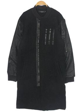 vintage真皮毛呢大衣冬季夹克
