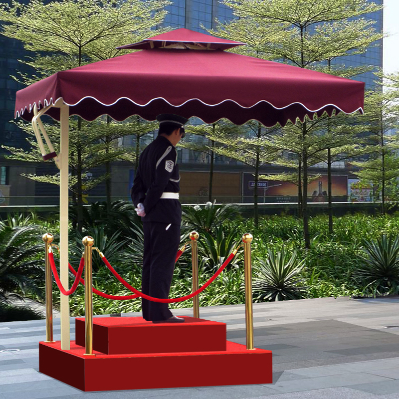 岗亭保安亭站台小区物业门卫值班岗亭收费岗亭治安亭可移动岗亭伞