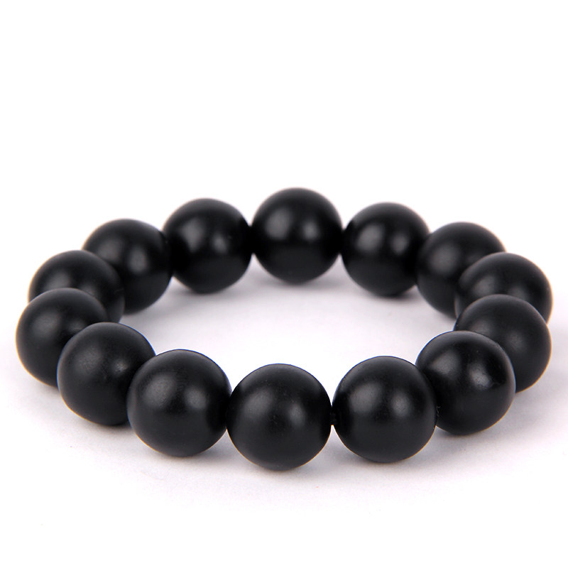 正品天然黑砭石手链 手串 男女通用 舒筋通络