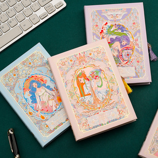 诺恩斯神谕手帐本古风硬面典雅精致烫金精装笔记本手账ins风好看高颜值学生日记本子复古文艺礼物彩页精装本