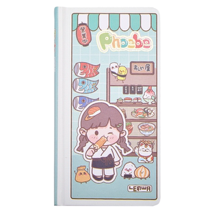 联华菲比爱美食weeks本手帐本方格内页周计划本手账本网格可爱笔记week简约少女心ins迷你高颜值记录本日程本