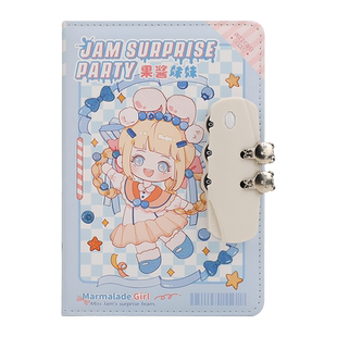 36K可爱卡通密码本带锁记事本文艺精致日记本学生用笔记本子彩页加厚高颜值少女心手账本奖励礼物奖品密码本