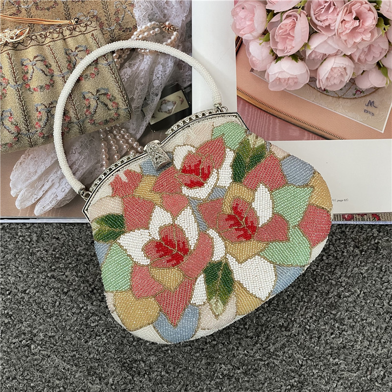 日本制手工串珠中古包晚宴包旗袍包手拎包