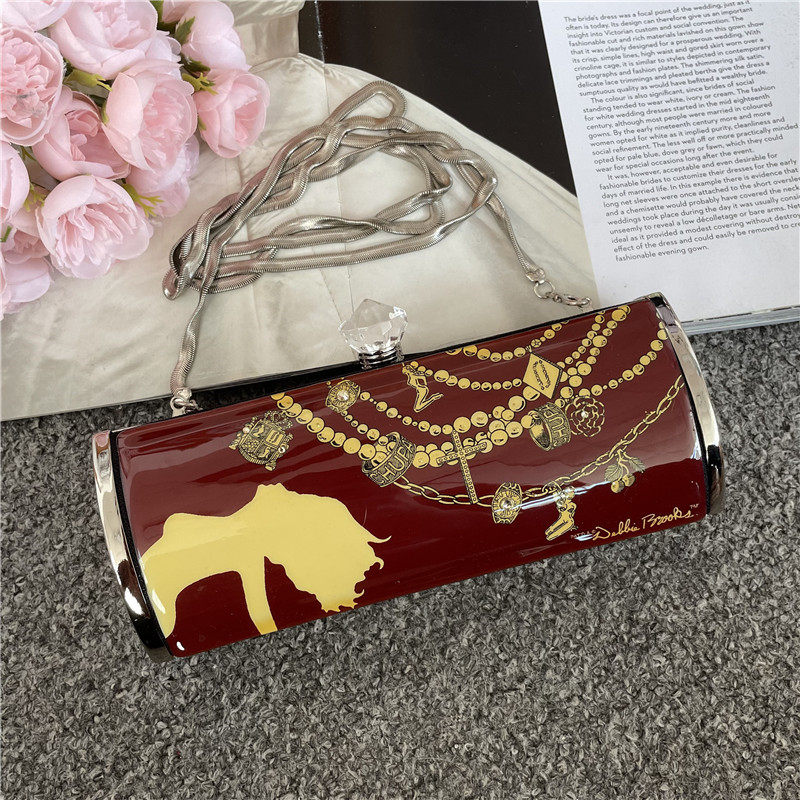 Vintage美国制金属古董斜跨中古包晚宴包