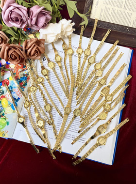 女中古全新库存日本机芯小金表