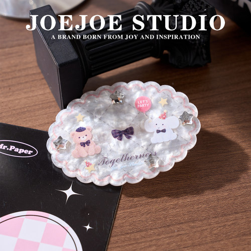 JoeJoe原创Bear Ellie发饰组合可爱刘海侧边夹发夹少女风多巴胺