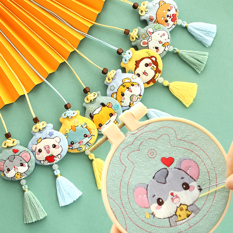 十字繡小件2025新款十二生肖掛件