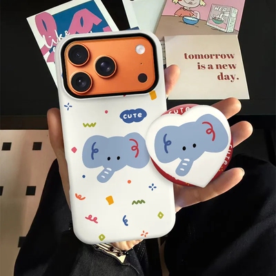 韩系可爱大象磁吸磨砂软适用iPhone17ProMax手机壳16苹果华为mate80pura90+红米oppofindx9SPROULTRA小米vivo