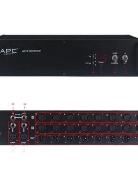 APC AUTO-MIXER SW 八路音频自动切换器快速切换器 军哥音频