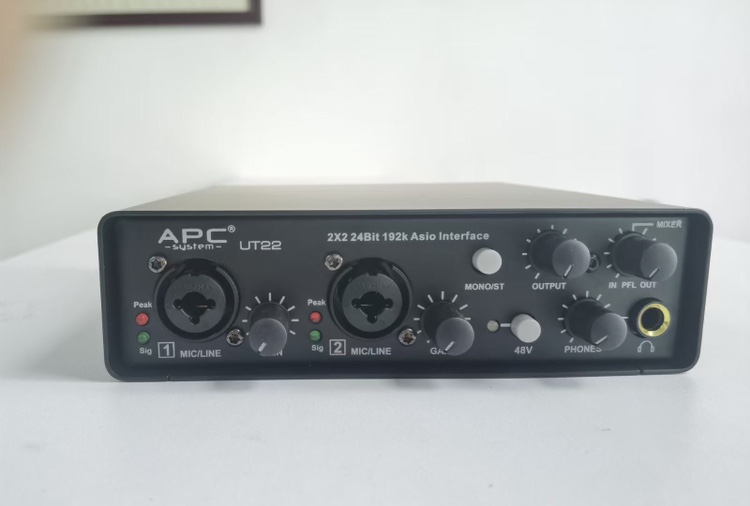 APC UT22双通道录音编曲声卡手机电脑直播声卡ASIO声卡