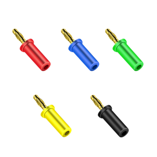 4mm香蕉插头发烧友DIY  仪器仪表铜镀金香蕉插头焊接式音箱插头