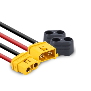 XT60PW 30U XT90公头母头测试锂电池连接器铜镀金香蕉插头带150线
