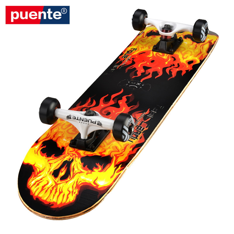 专业滑板双翘枫木儿童成人男女青年动作ollie入门刷街短板四轮初