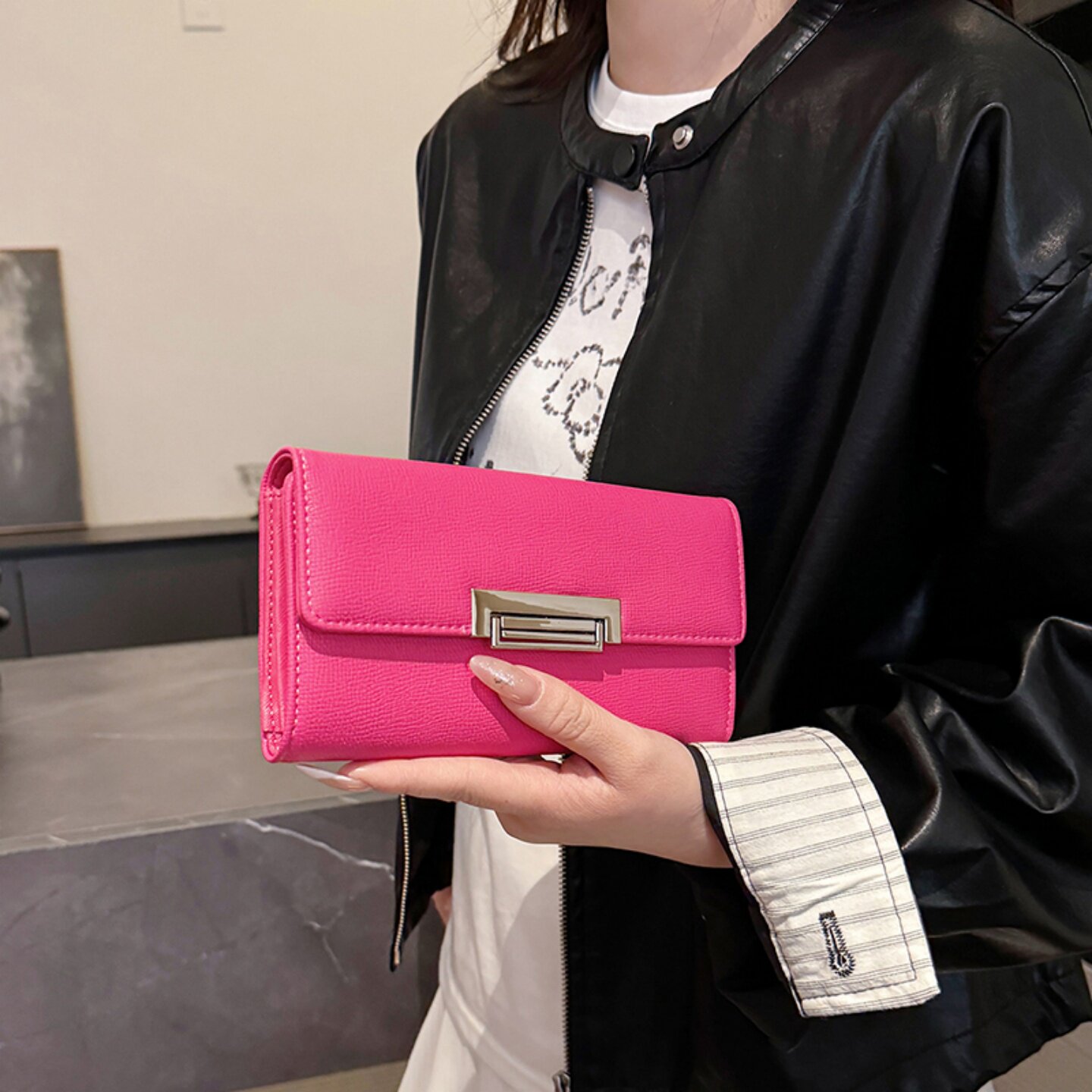 小众欧美钱包女长款手拿包2025新款大容量多功能女士钱夹高级感