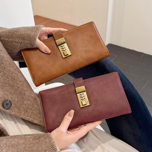 多功能票据夹定期存单专用收纳包带密码锁大容量支票存折证件包