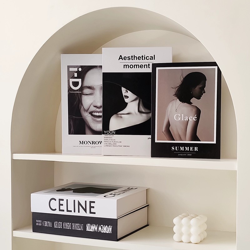 浴舍 北欧仿真书家居装饰摆件电视柜样板间书房桌面摆件拍照道具