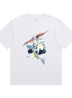 汤浅政明动漫乒乓THE ANIMATION短袖纯棉T恤宽松休闲周边男女衣服