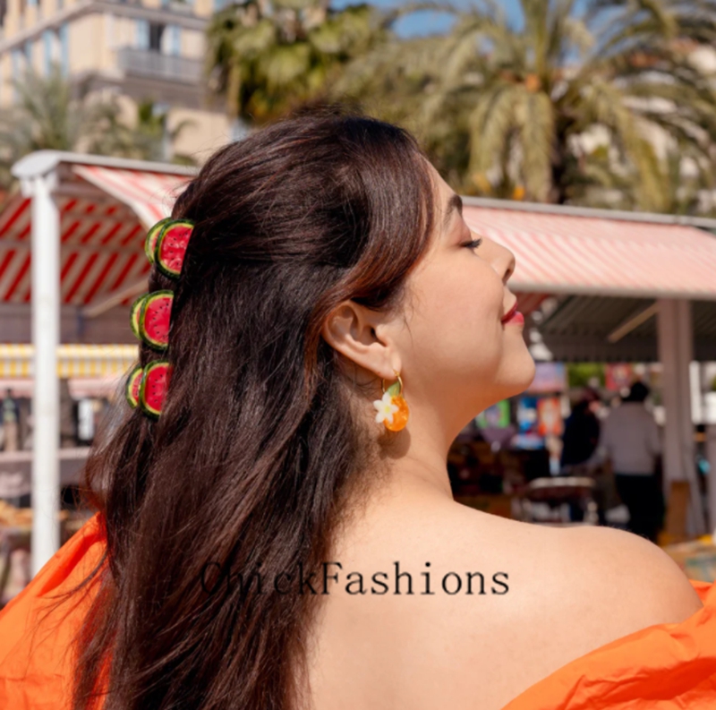 新品进口现货法国coucou suzette抓夹盘发鲨鱼夹小西瓜刘海碎发