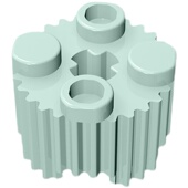 带2x2竖条纹十字轴圆柱砖 积木散件 国产适用乐高零配件MOC 92947