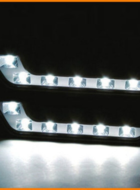 汽车日间行车灯 通用款日行灯led大功率 L型6LED日行灯中网行车灯