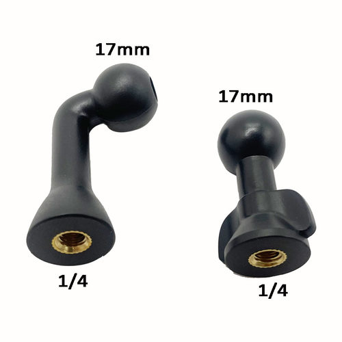 17mm球头转1/4螺母支架直播三脚架云台手机夹磁吸头转接头