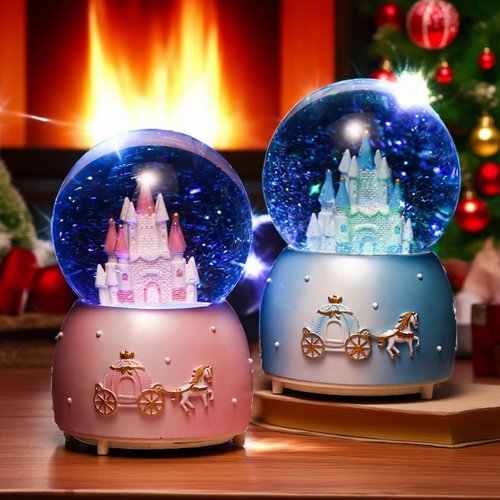 梦幻城堡水晶球音乐盒儿童礼物