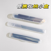 便携眼部化妆刷收纳小盒透明防水旅行小巧眉笔刷具防尘整理空盒