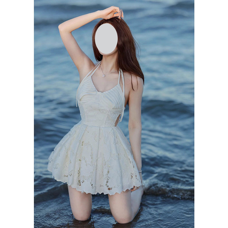 欧美性感挂脖吊带礼服轻奢小众高端级气质名媛晚宴年会生日连衣裙