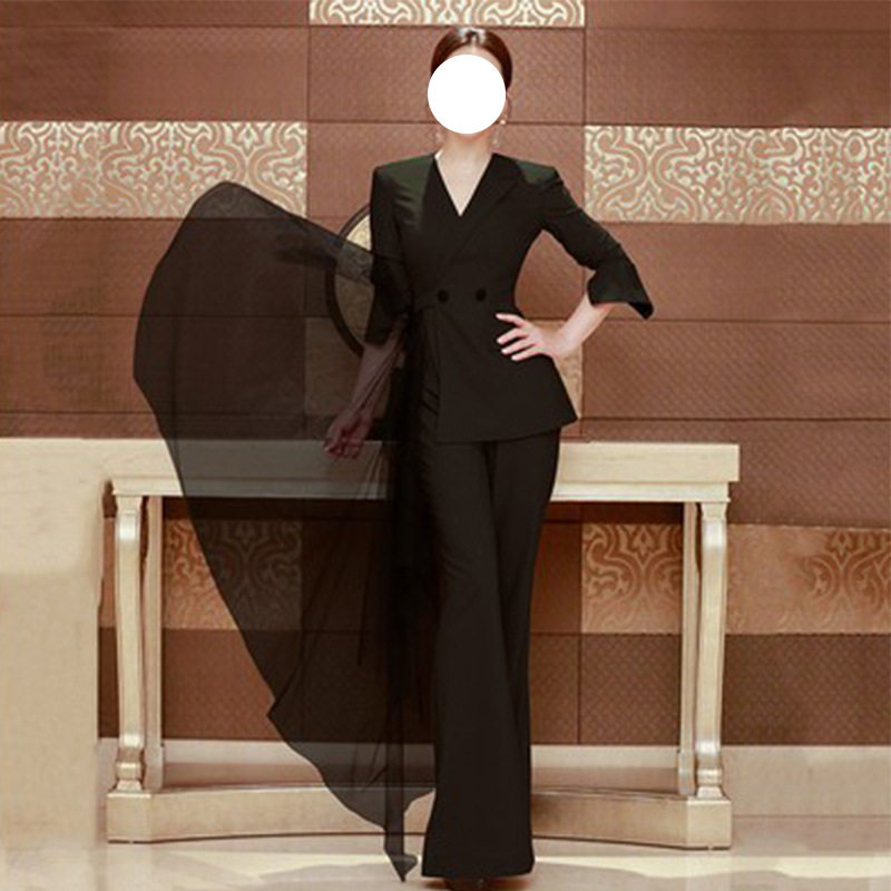 黑色西装名媛气质修身显瘦收腰复古时尚休闲高级感小众设计外套女