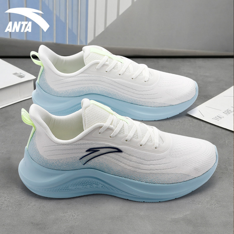 安踏男鞋软底缓震跑步鞋夏季2024新款厚底轻便透气男士百搭运动鞋