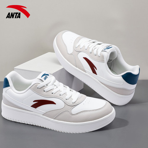 安踏男鞋轻程板鞋小白鞋