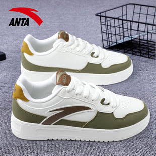 安踏男鞋板鞋低帮小白鞋春季2026新款透气厚底轻便撞色休闲运动鞋