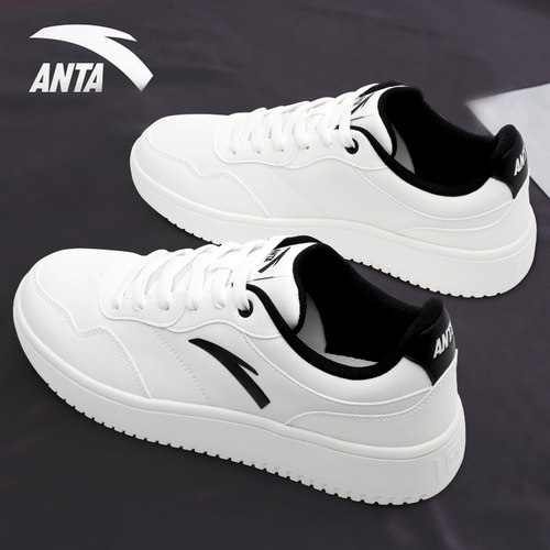 安踏板鞋男鞋厚底小白鞋