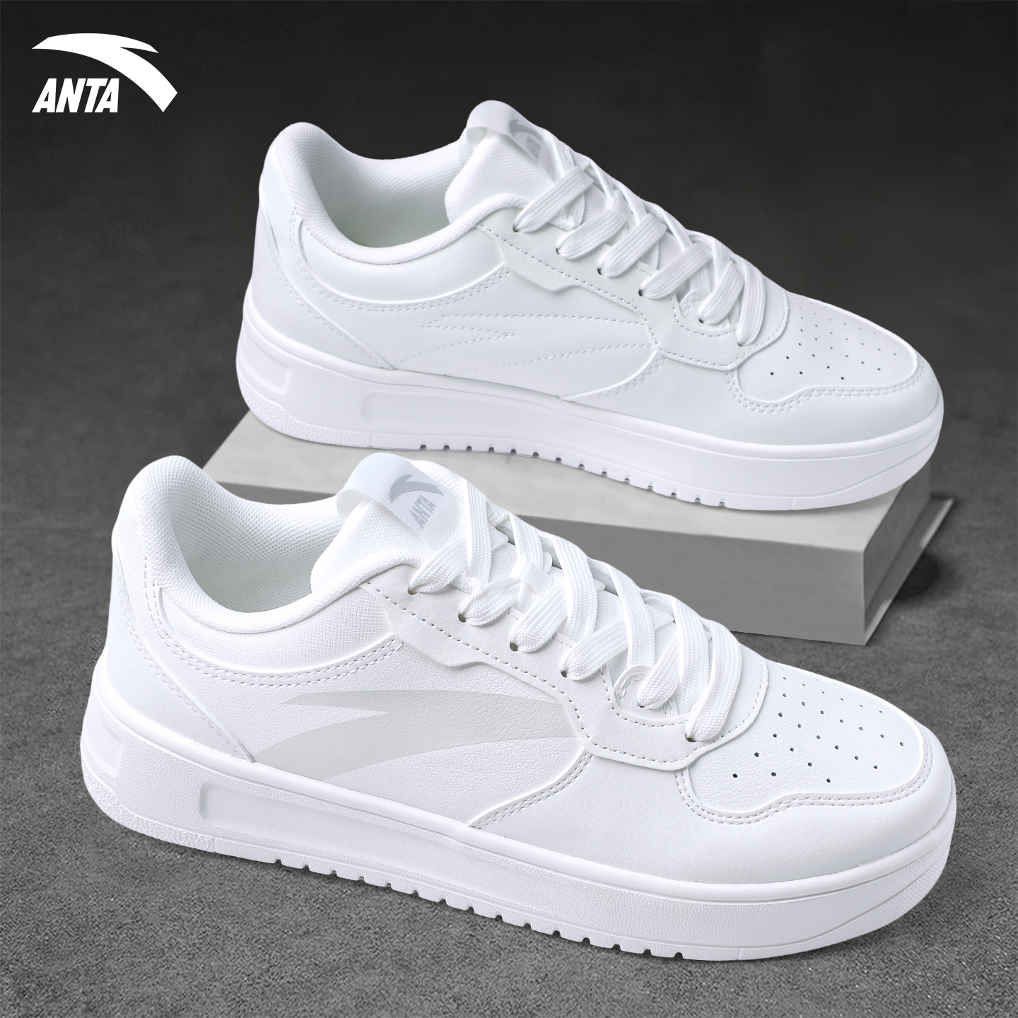 安踏男鞋轻松小白鞋百搭板鞋