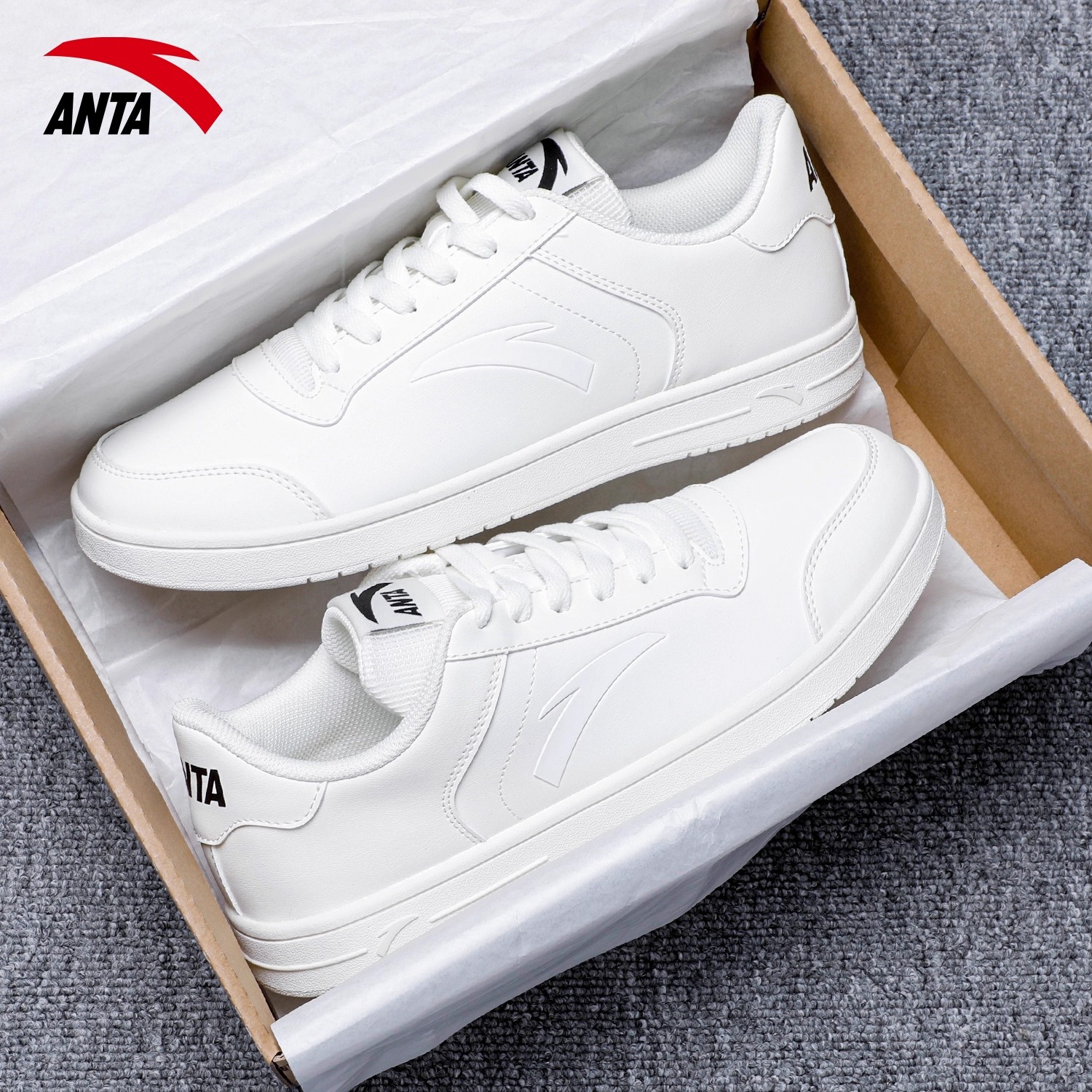 安踏男鞋休闲板鞋小白鞋