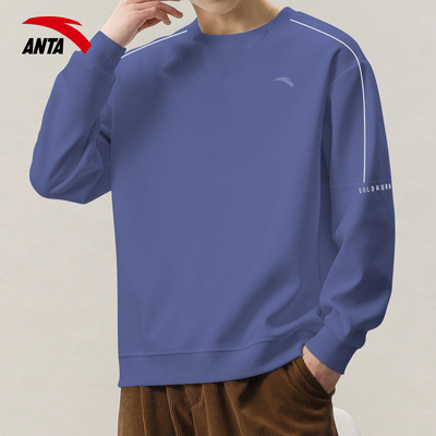 安踏运动卫衣男潮流圆领